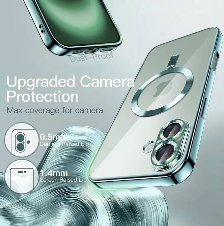 VONZEE Electroplating Transparent Clear Logo Cover for iPhone 16 Case