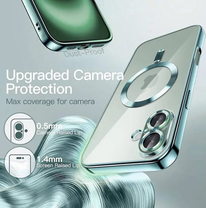 VONZEE Electroplating Transparent Clear Logo Cover for iPhone 16 Case