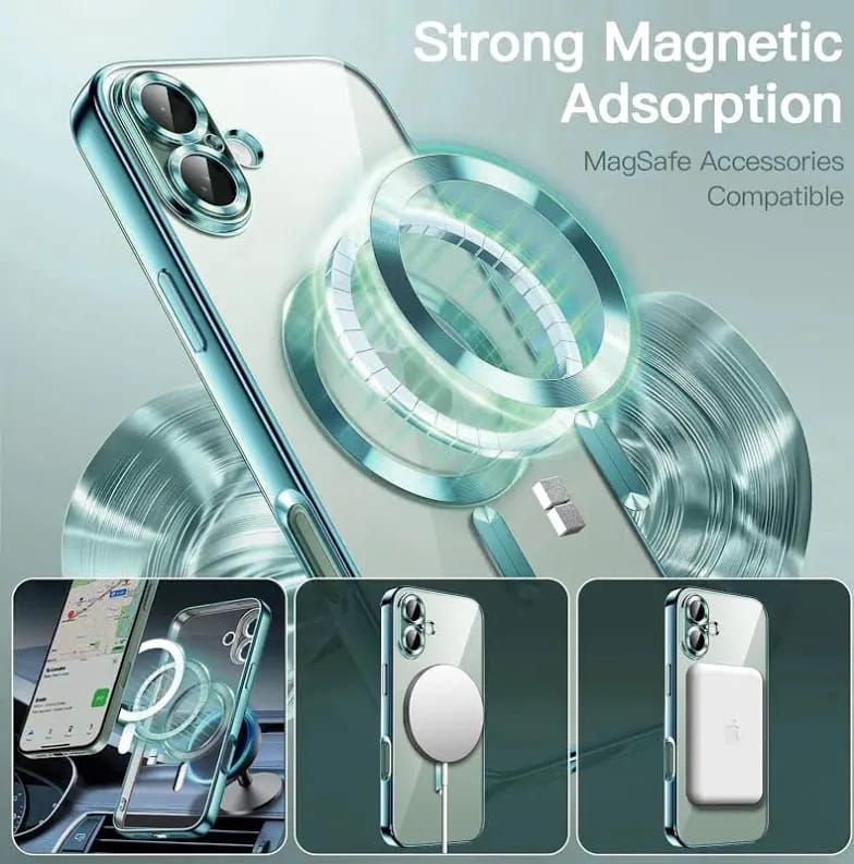 VONZEE Electroplating Transparent Clear Logo Cover for iPhone 16 Case