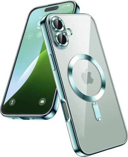 VONZEE Electroplating Transparent Clear Logo Cover for iPhone 16 Case